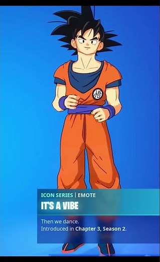 IT'S A VIBE - GOKU SKIN Showcase with All Fortnite Dances & Emotes! (Fortnite x Dragon Ball)