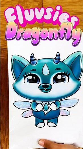 Fluvsies: Dragonfly🥰 #tutotoons #fluvsies #games #kids #blindbagpaper #papercraft