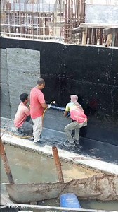 Membrane installation process for making basement waterproof #shots