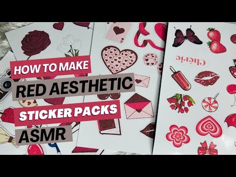 How Make Kawaii Red Theme Sticker ❤️ | Relaxing & Satisfying Sounds