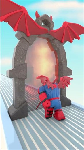 Destiny Run Challenge: Angel or Devil Spiderman & Hulk | Roblox #shorts