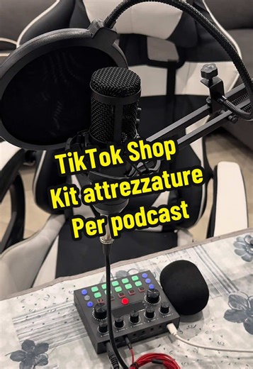 Kit attrezzature per podcast, doppiaggio e canto #tiktokshop #tiktokshopitalia #tiktokshopmademebuyit #spacchettaleofferte