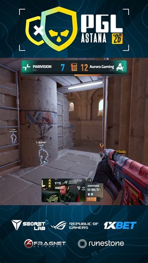 Final round HERO — XANTARES wins the 1v2 #pgl #astana #cs #cs2
