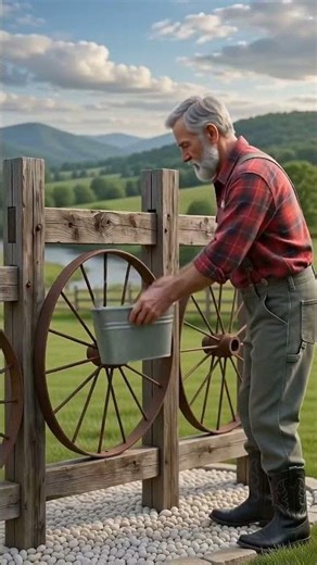 DIY Rustic Farmhouse Planter | Wagon Wheel & Galvanized Bucket Garden Build.