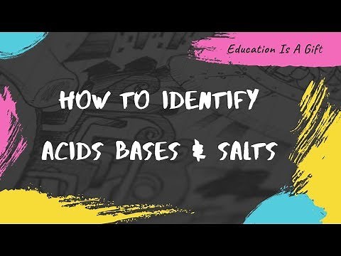 How To Identify Acids, Bases and Salts