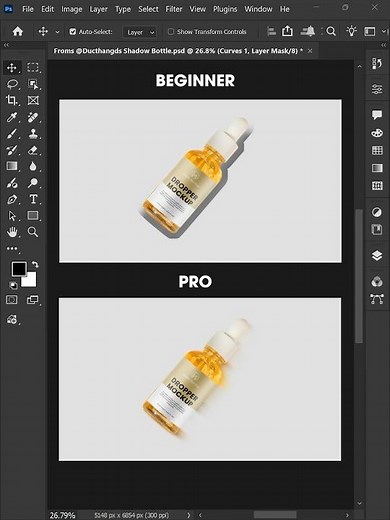 Photoshop 2026 - Tips for creating the most realistic shadow effects for cosmetic products