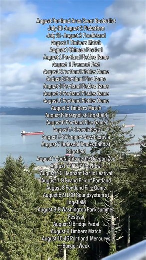August #portland Bucketlist