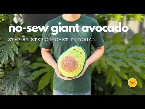 No-Sew Giant Avocado Crochet Tutorial