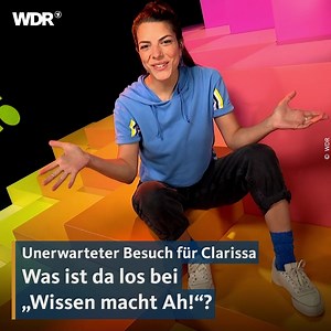 Hä? Ein Roboter assistiert Clari? Clarissa hat ungewöhnlichen Besuch im "Wissen macht Ah!"-Studio: Roboter "Hä" stellt sich als ihr Help-Assistent vor. Was es damit auf sich hat ..? Habt Ihr eine Idee? | WDR