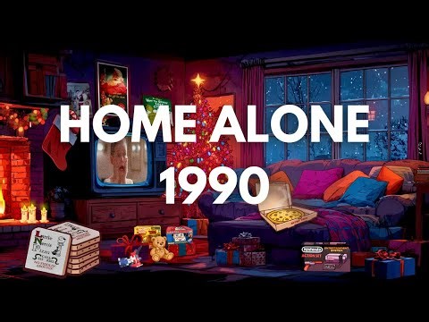 Home Alone Night // Cozy Christmas Synthwave in a Retro Holiday Room
