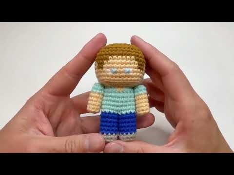 Steve de Minecraft chibi 9cm (free amigurumi pattern)