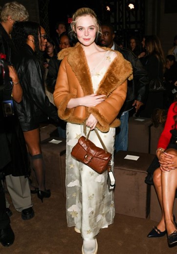 Elle Fanning at Coach Fall 2026 Show in New York February 2026 • CelebMafia