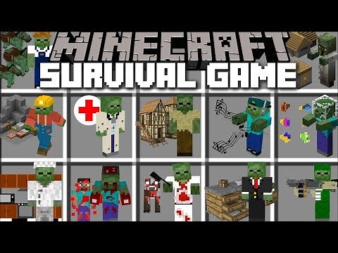 Minecraft ZOMBIE SURVIVAL GAMES / FIGHT AND SURVIVE THE HOUSE OF GAMES!! Minecraft