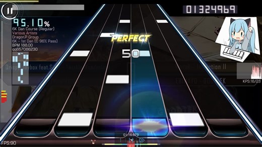 【Malody/6kV3】初入6k新手村！6k 1dan 96.53%