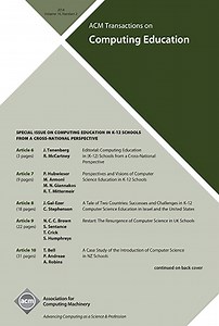 Restart: The Resurgence of Computer Science in UK Schools: ACM Transactions on Computing Education: Vol 14, No 2
