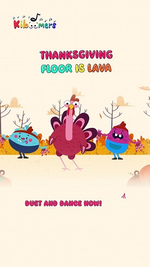 🦃 🍂🥧 Have fun this Thanksgiving with the Thanksgiving Floor is Lava dance! Duet this video and show us how you move! 🦃🍂🥧 #FreezeDance #ThanksgivingFreezeDance #ToddlerDance #MomsOfTikTok #TeacherGames #KidsDance #DanceforKids