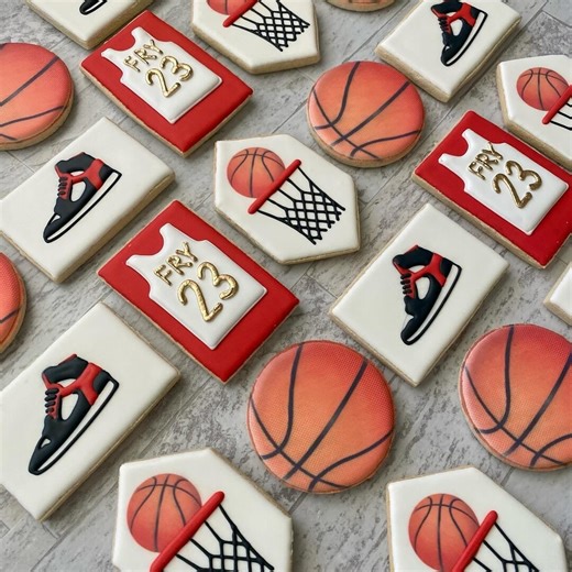 Basketball Cookies | Sports Birthday Cookies | Custom Jersey & Sneaker Cookies | Basketball Party Favors | Team Sport Celebration Cookies - Etsy UK