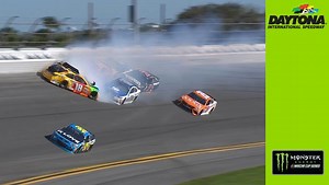 Kyle Busch spins collecting several cars