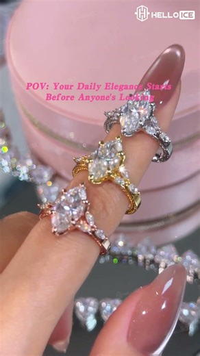 💖3.81ct TCW Marquise Cut VVS Moissanite Vintage Engagement Ring #helloice #diamond