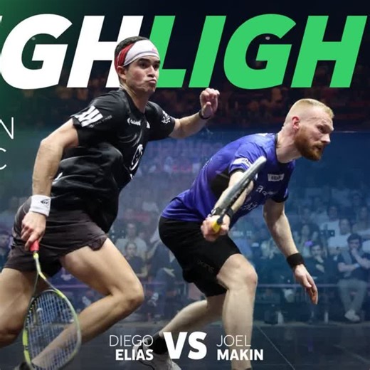 8️⃣0️⃣ minutes of simply brilliant squash! 😮‍💨 Catch the highlights from World No.4 Joel Makin & World No.2 Diego Elias' thrilling semi-final battle at the London Squash Classic below ⤵️ | PSA Squash Tour