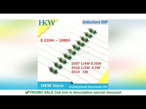 50pcs 0307 1/4W 0410 1/2W 0510 1W Color Ring Inductors DIP Inductance 0.22uH 10mH 2.2UH 4.7UH 10 22