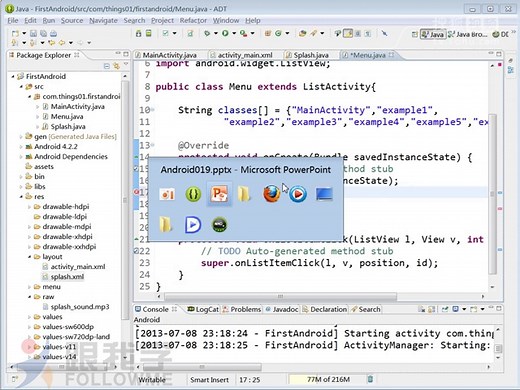 粤嵌跟我学_安卓开发教程019_创建一个ArrayAdapter_Android培训