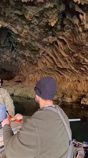 Floating inside a Remarkable Cave! #scenic #missouri #floating #flyfishing