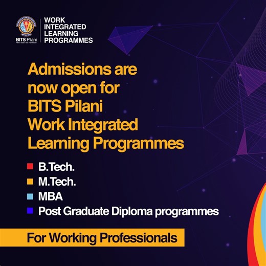 269K views · 1.3K reactions | Admissions are now open for BITS Pilani Work Integrated Learning Programmes. Know more : https://bit.ly/40ttuZa Here's your chance to advance your career, by strengthening your technical expertise and skills, without taking any career break. Apply before June 12, 2023. #BITSPilani #WILP #ShapingPathfinders #WorkIntegratedLearning | BITS Pilani Work Integrated Learning Programmes | Facebook