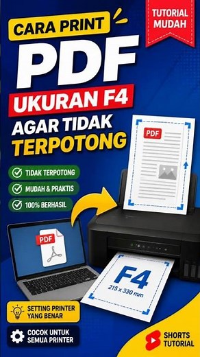 How to Print an F4-Sized PDF Without Cutting It Off (Easy & Quick Tutorial) #shorts