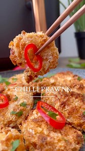 Crispy Chilli Prawns 🍤 Easy to make, crispy as anything and totally delicious! Ready in 8 minutes and cooked to PERFECTION in my air fryer! Recipe below! 🎄 SAVE for later! 🌟 Ingredients 16 Raw king prawns, washed, deveined and patted dry 1 tbsp Soya sauce 1 tsp Garlic granules 1/2 tsp Gochugaru or red chilli powder For the coating- Panko, on a plate or bowl Plain flour, on a plate 1 egg, beaten in a small bowl Method Step 1 - Add the prawns the bowl, now add the soya sauce, garlic granules an