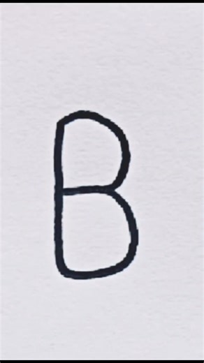 How to draw with letter B | Easy drawing step by step #shorts #drawing