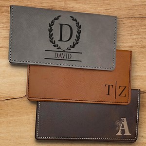 Custom Logo Leatherette Checkbook Cover: Personalized Corporate Gift - Etsy