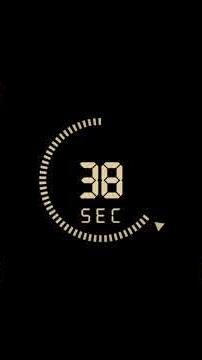 60 Seconds Countdown Timer. Animated Background. Sound.