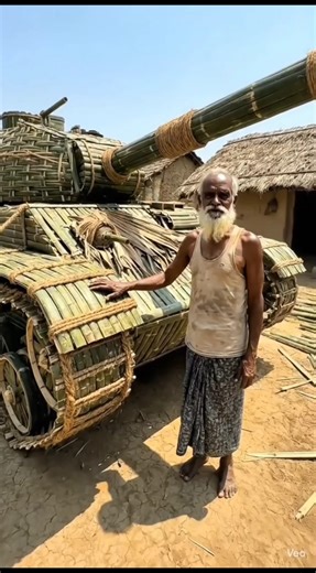 An old man making Tank🤘#ai #aivideo #shorts #army #tank