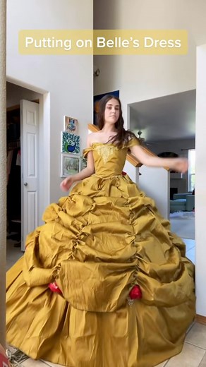 1.8M views · 36K reactions | Get dressed as Belle鹿 #costumedesigner #beautyandthebeast #bellecosplay #belledress #fblifestyle #disneyprincess #disneyprincesscosplay | Alexandra Louise | Facebook