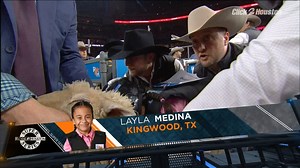 Layla Medina, of Kingwood, was named Monday night's Houston Rodeo Mutton Bustin' champ. She made it all the way across and ran right into the wall while still hanging onto her sheep. When asked how it felt, she said, "Good!" Way to go, Layla! MORE --> https://www.click2houston.com/rodeo?utm_source=facebook&utm_medium=social&utm_campaign=snd&utm_content=kprc2 | KPRC2 / Click2Houston