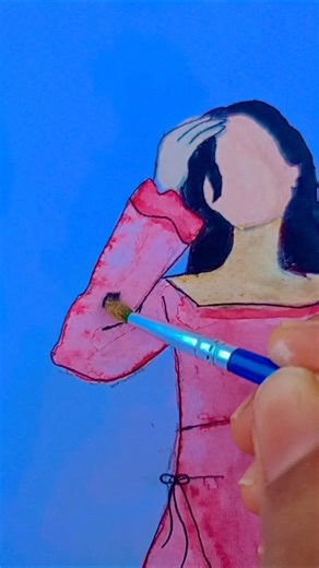 girl painting 🖌️#nature #girl #song #bairan #trending