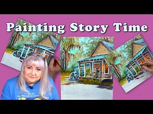 Acrylic Painting and Story Time - Day 2 Bayou Gas Station and Store from the 1900x