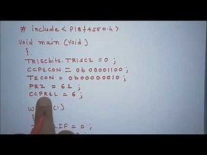 PIC_Lecture 12 : PWM signal generation using CCP block of PIC | DC motor speed control |