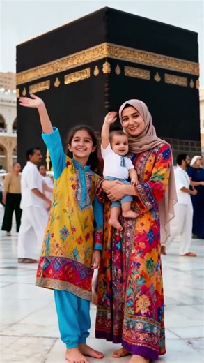 Steps of Light 🕋 | Children Walking Toward the Kaaba with Hearts Full of Faith 💖