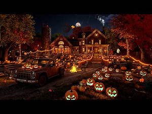 Haunted House Ambience for a Cozy Autumn Halloween | Crackling Fireplace & Nature Sounds for Sleep
