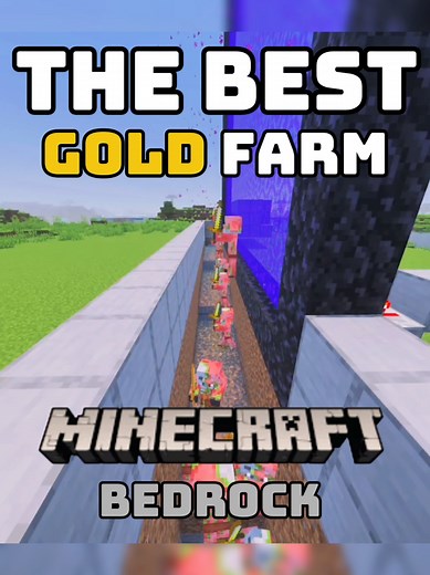 The Best Gold Farm in Minecraft Bedrock Guide
