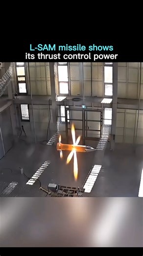 Ai | Robotics | Tech | next evolution on Instagram: "L-SAM missile system shows its precision through controlled thrust Developed in South Korea, the L-SAM missile system demonstrates powerful thrust-control technology designed to intercept high-altitude threats with extreme accuracy. 🚀✨ Instead of relying on a fixed propulsion path, the missile uses advanced vectoring controls that adjust its thrust in real time. These micro-corrections allow the L-SAM to steer sharply, stabilize its trajector