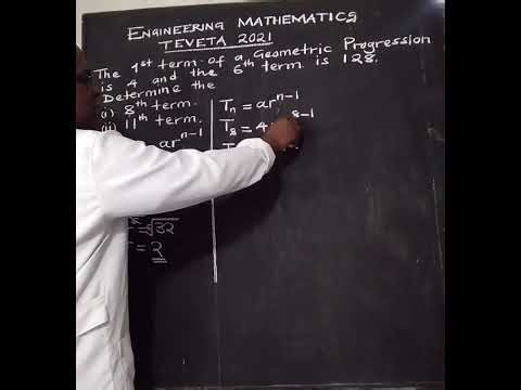 TEVETA EXAM GEOMETRIC PROGRESSION (G.P) ENGINEERING MATHEMATICS #NORTEC, #LTBC, SINO ZAM, MTTI, CBU