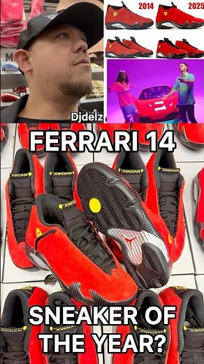 Air Jordan 14 Red Ferrari 2025 Sneaker #sneakers #ferrari #sneakerheads