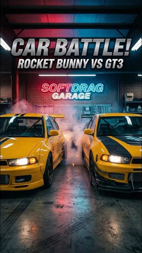 Rocket Bunny vs GT3 Race Car 🔥 Mitsubishi Galant Build Battle #automobile #mitsubishigalant