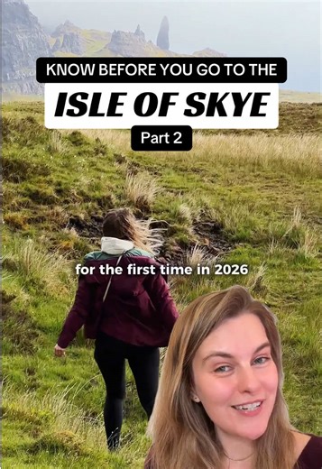 🗺️ Want my FREE Isle of Skye travel guide with an itinerary, a map with over 160 pins of landmarks, restaurants, cafes, bars, & photo spots, and tons of travel tips to help make planning your trip to Skye easier? Find the link to all my free travel guides in my bio! If you're planning on visiting the Isle of Skye in Scotland for the first time in 2026, these tips are for you! Skye is an incredibly beautiful and rugged destination, but it's important to come to it prepared knowing what to expect