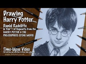 How to Draw Harry Potter's Portrait in Year 1 at Hogwarts Drawing Time-lapse overview