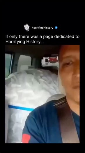 Horrifying History on Instagram: "An ambulance driver was finishing his last shift of the day after transporting the body of a young man back to his family. He delivered the body in the afternoon and then began driving back to park the ambulance before heading home. The road was quiet, and it was already getting dark. That’s when something terrifying happened. Inside the ambulance was a heavy metal rod used to secure bodies during transport. While driving on a smooth, empty road, the rod suddenl