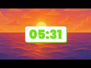 Warm Sunset Horizon Classroom Timer – 10 Minutes (Calm Classroom Countdown)